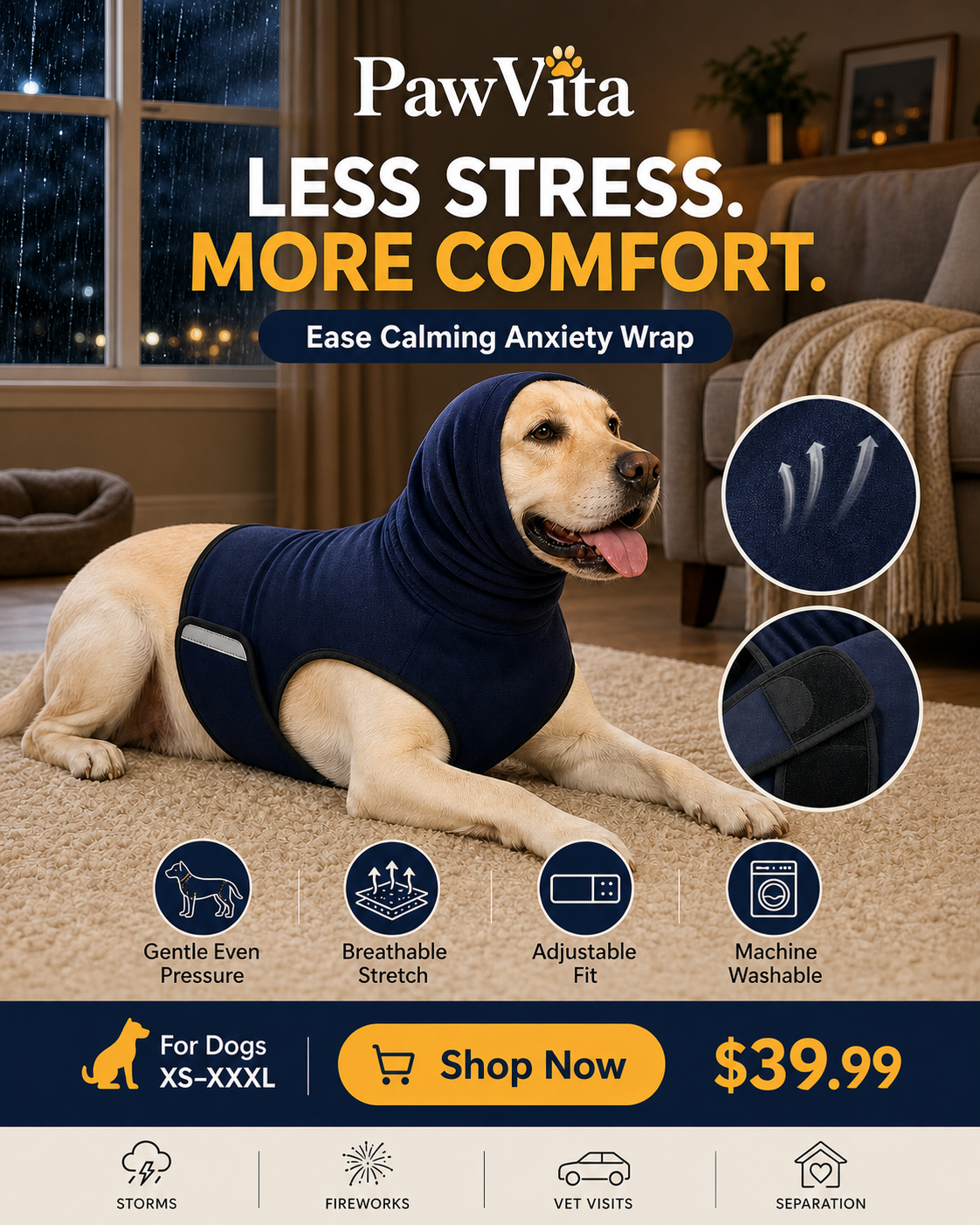 PawVita Ease anxiety wrap product photo