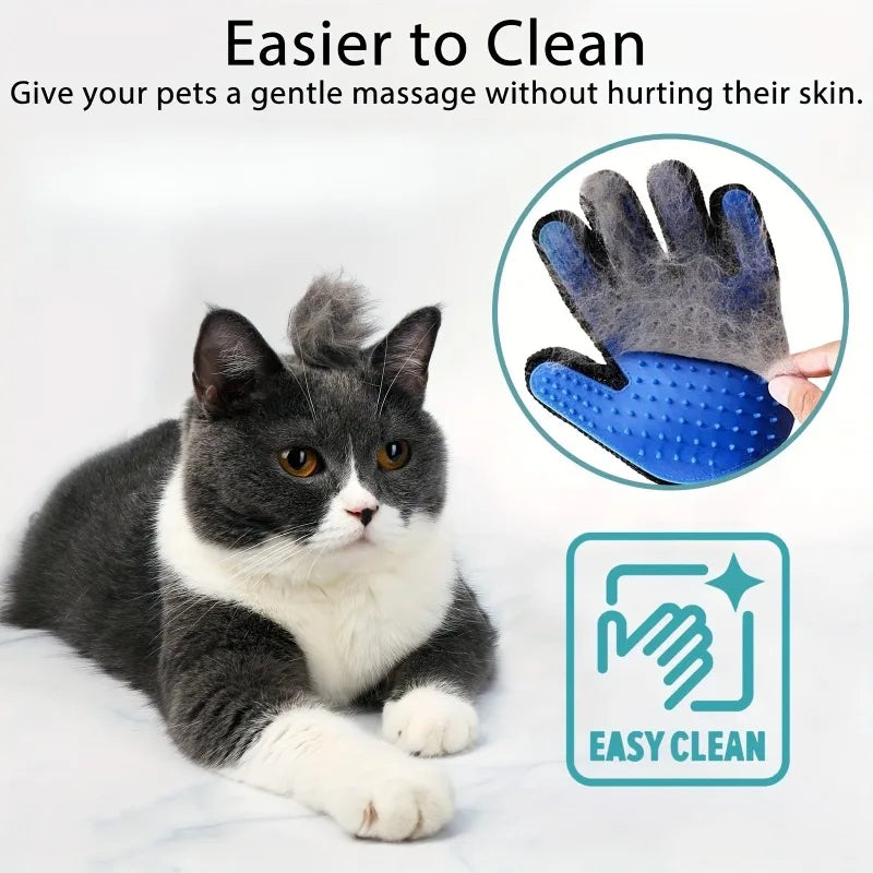 Smooth Coat grooming glove in use on a pet