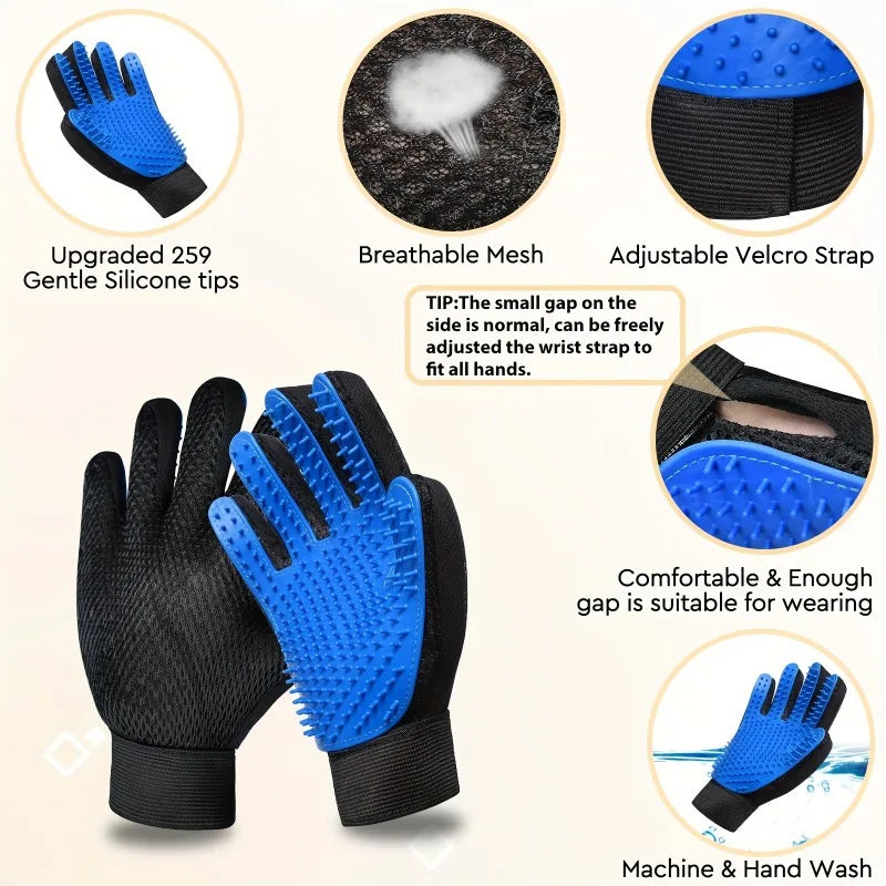 PawVita Smooth Coat 2-in-1 deshedding grooming glove